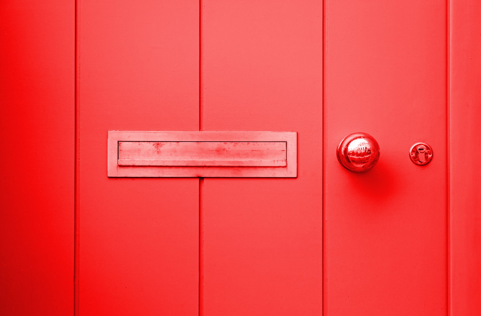 Letterbox repair on a modern front door letter plate